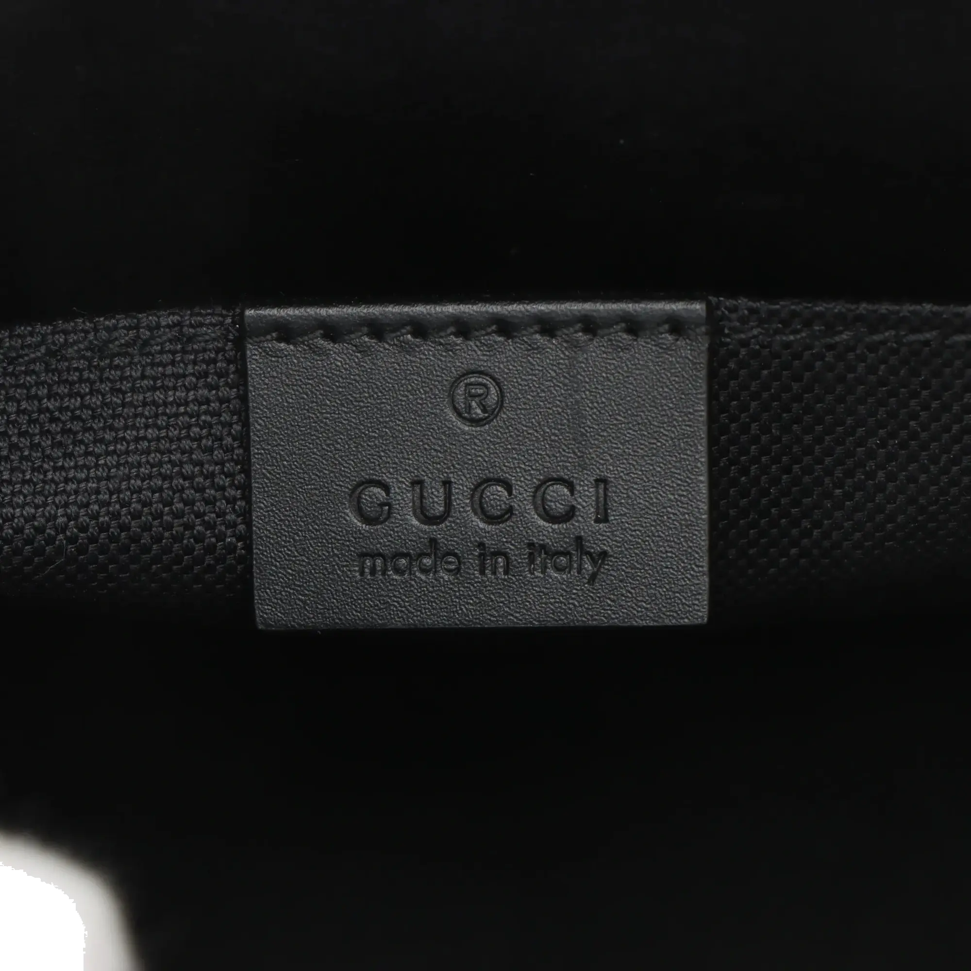 Pre-Loved GG Supreme Web Pouch Pochette Monogram Coated Canvas with Silver Hardware, Black