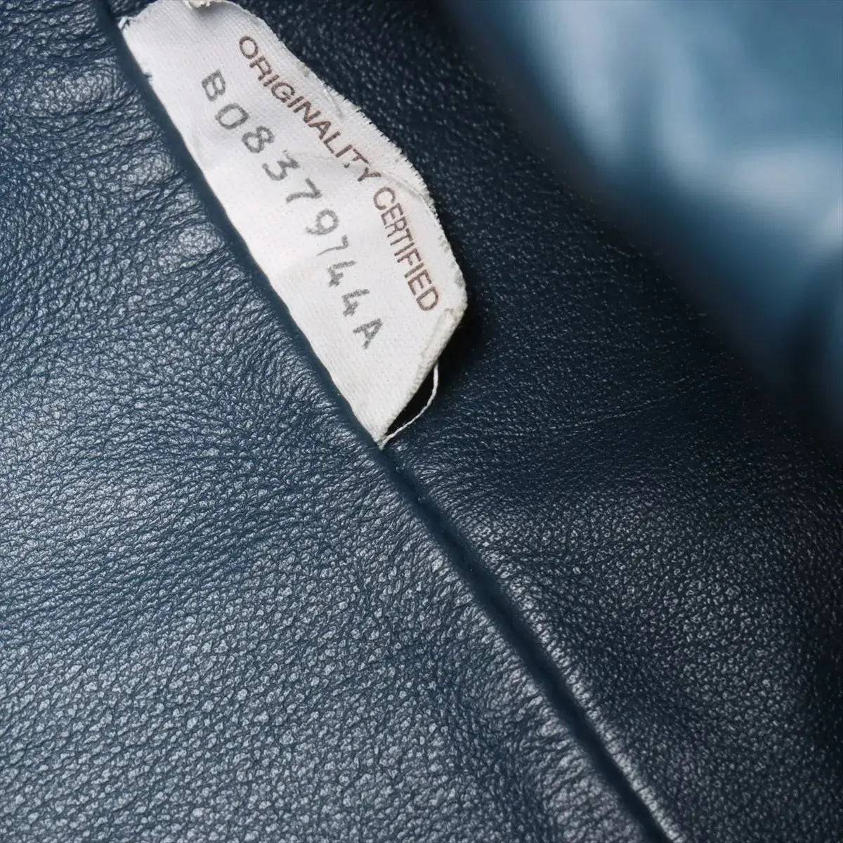 Pre-Loved The Pouch Clutch Leather with Silver Hardware, Blue