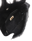 Pre-Loved Mamma Baguette Shoulder Bag Fur with Silver Hardware, Black