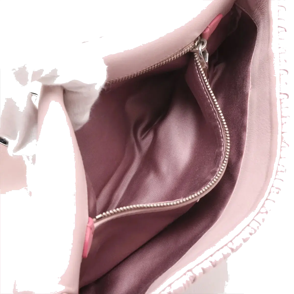 Pre-Loved Matelassé Crystal Shoulder Bag Quilted Leather Small with Silver Hardware, Pink
