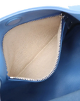Pre-Loved Squeeze Shoulder Bag Leather Small with Silver Hardware, Blue