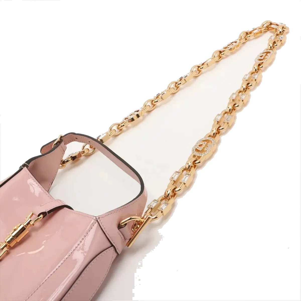Pre-Loved Jackie 1961 Shoulder Bag Patent Leather Mini with Gold Hardware, Pink
