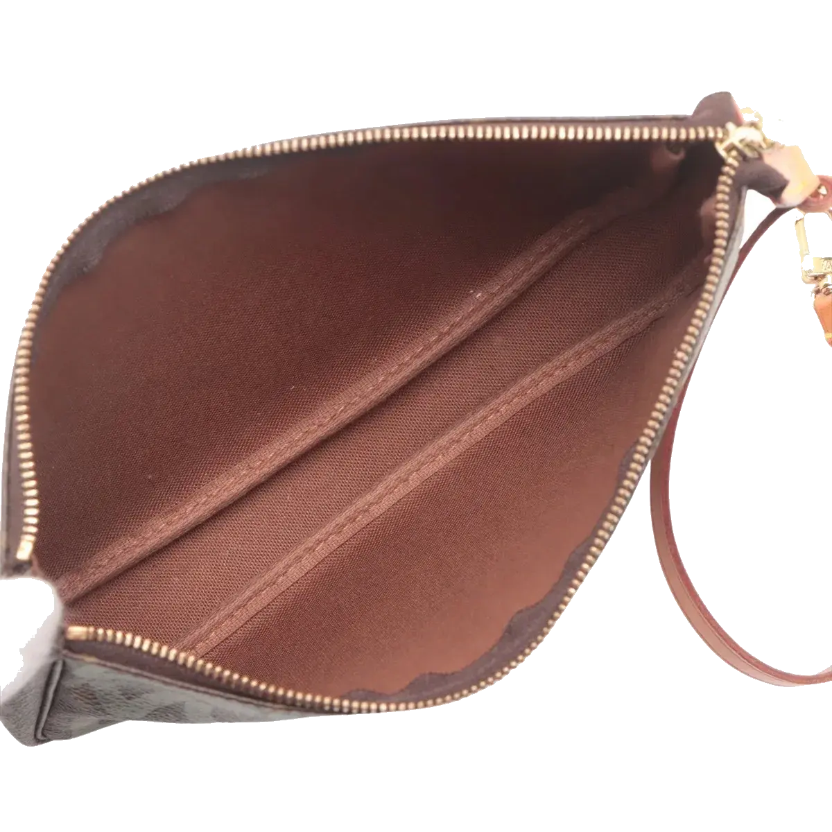 Pre-Loved Pochette Accessoires Graffiti Pochette Monogram Graffiti Coated Canvas with Gold Hardware, Brown with Khaki Green Graffiti