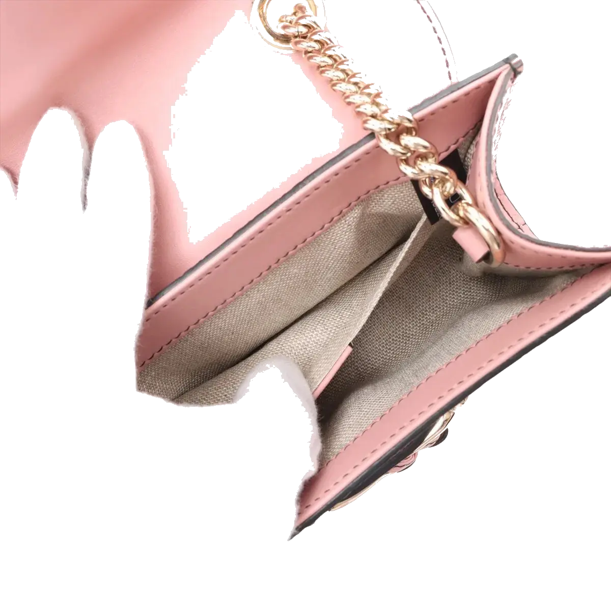 Pre-Loved Emily Crossbody Bag Microguccissima Leather Mini with Gold Hardware, Pink