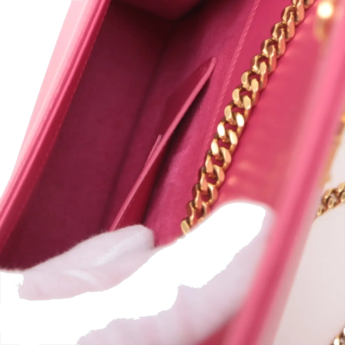 Pre-Loved Kate Tassel Shoulder Bag Leather Medium with Gold Hardware, Pink