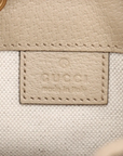 Pre-Loved Ophidia Bucket Bag GG Supreme Coated Canvas Mini with Gold Hardware, Beige / White