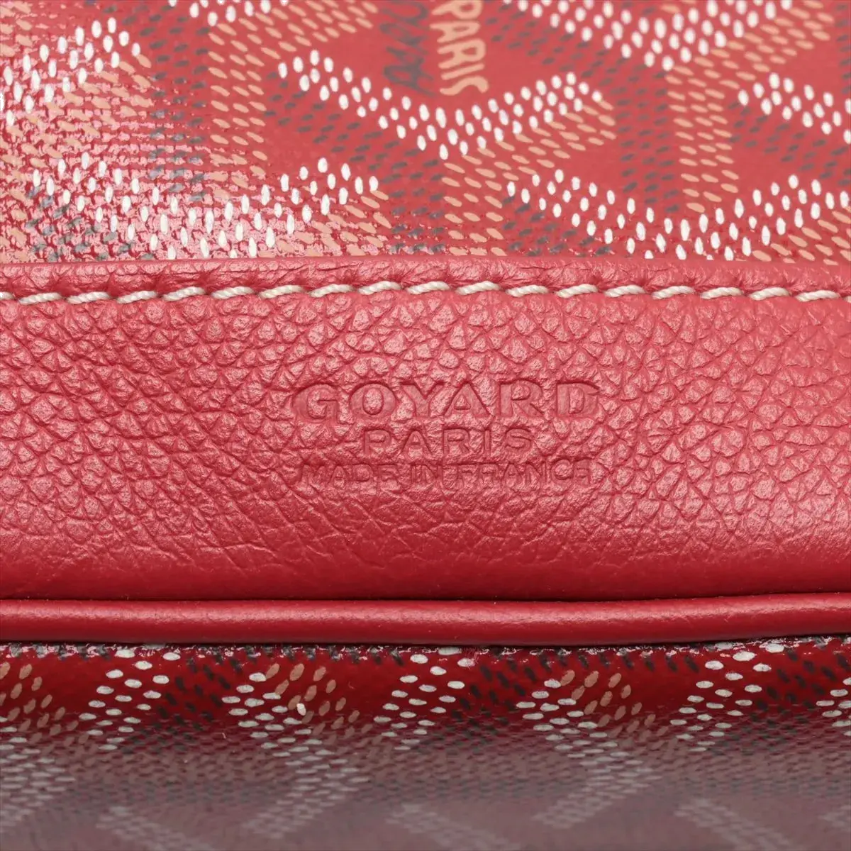 Pre-Loved Petit Flot Bucket Bag Goyardine Coated Canvas Small with Silver Hardware, Red