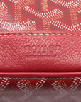 Pre-Loved Petit Flot Bucket Bag Goyardine Coated Canvas Small with Silver Hardware, Red