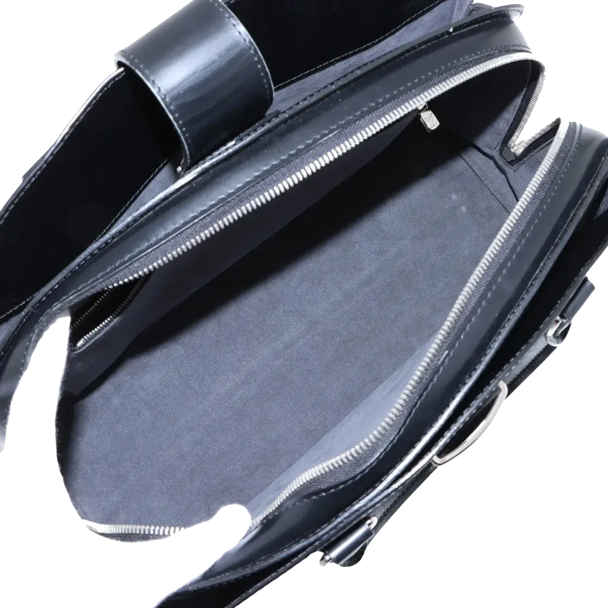 Pre-Loved Pont Neuf Handbag Leather GM with Silver Hardware, Black