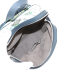 Pre-Loved GG Supreme Blooms Backpack Monogram Coated Canvas Small with Silver Hardware, Beige Blue Floral