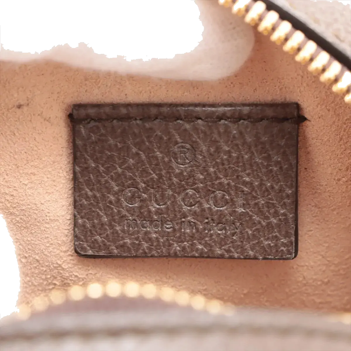 Pre-Loved Ophidia Round Mini Crossbody Bag Monogram Coated Canvas Mini with Gold Hardware, Beige Ebony