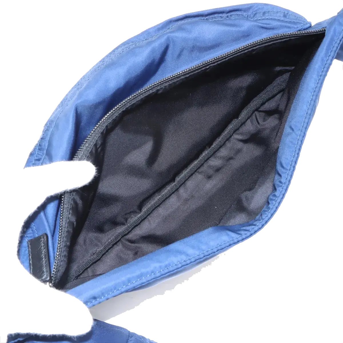 Pre-Loved Nylon Belt Bag Belt Bag Nylon with Silver Hardware, Blue