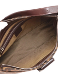 Pre-Loved Mamma Baguette Shoulder Bag Zucca Coated Canvas with Silver Hardware, Brown