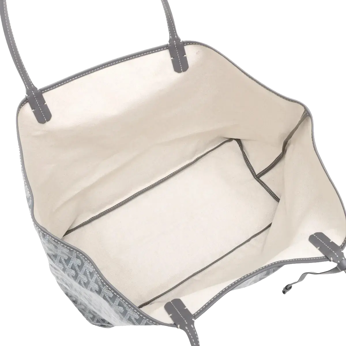Pre-Loved Saint Louis Tote Goyardine Coated Canvas GM with Silver Hardware, Grey