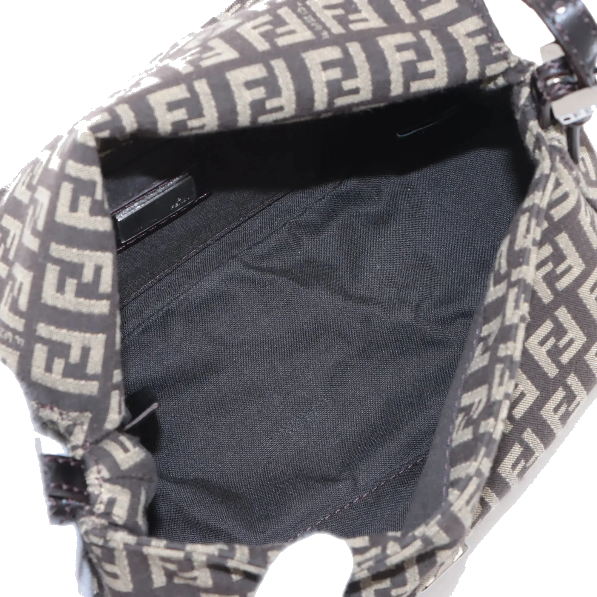 Pre-Loved Mamma Baguette Shoulder Bag Zucchino Coated Canvas with Silver Hardware, Brown