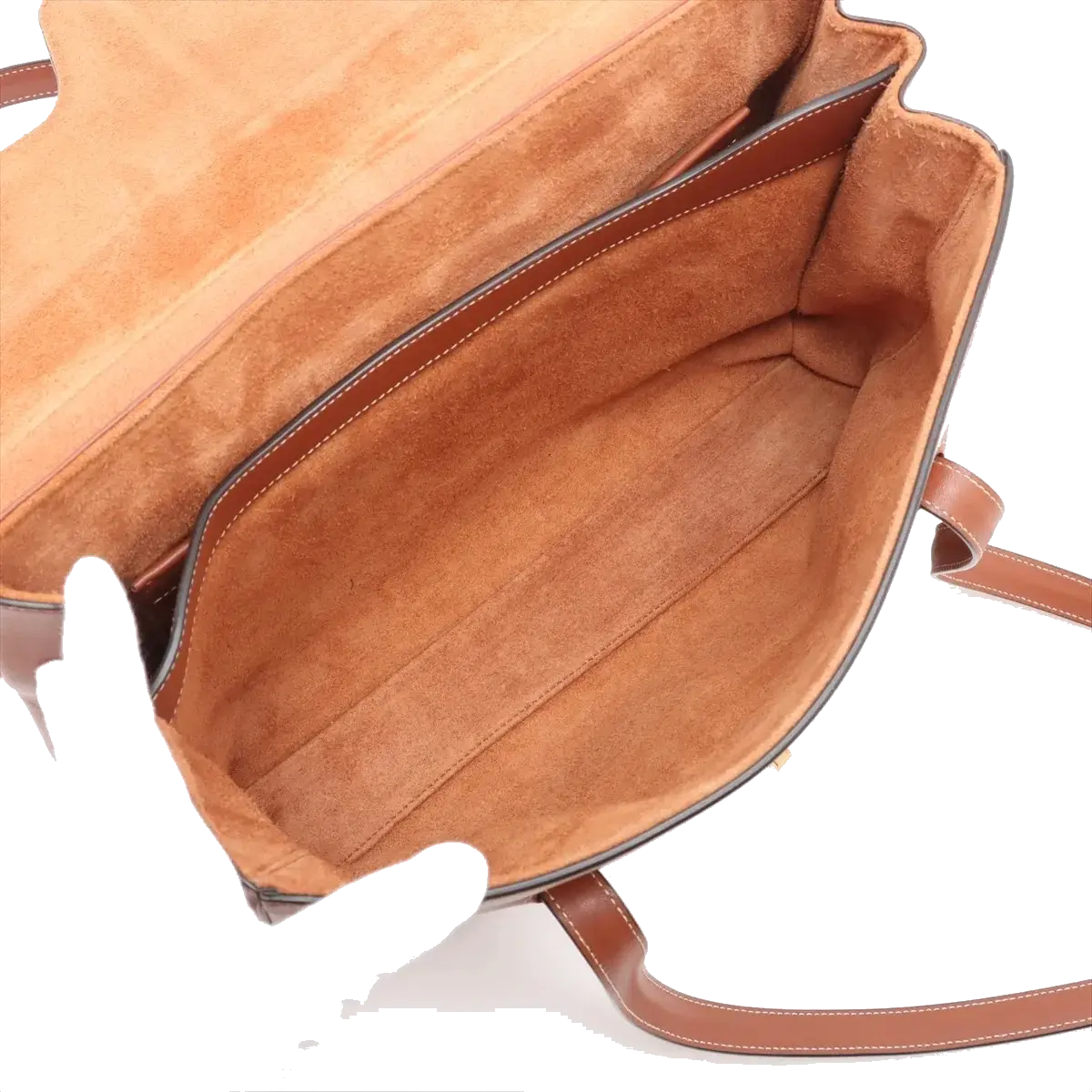 Pre-Loved Soft 16 Shoulder Bag Leather Large with Gold Hardware, Tan