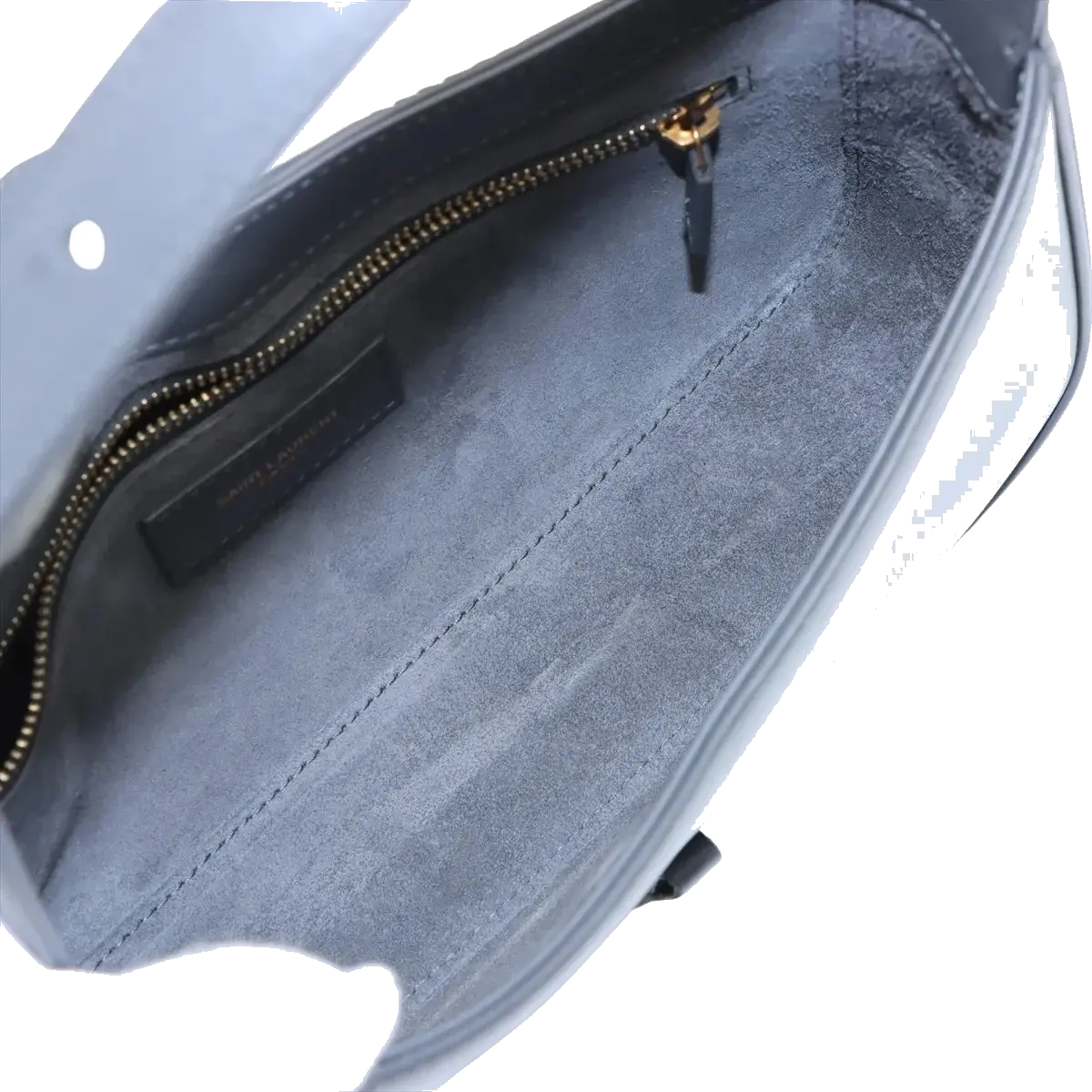 Pre-Loved Le 5 à 7 Shoulder Bag Leather with Aged Gold Hardware, Grey