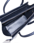 Pre-Loved Luggage Tote Leather Micro with Gold Hardware, Tricolor