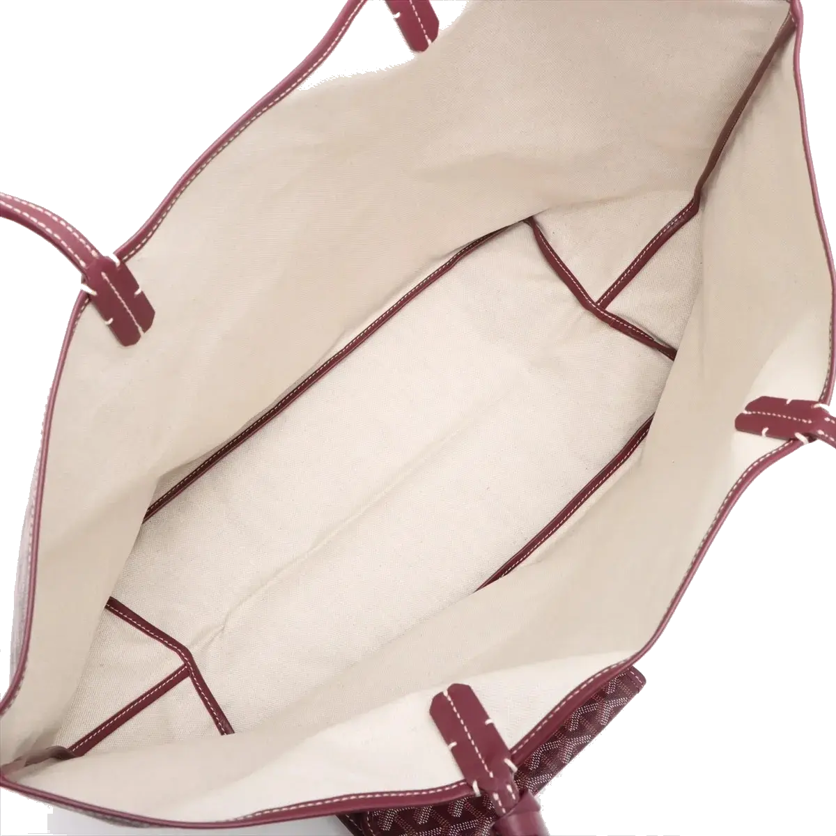 Pre-Loved Saint Louis Tote Goyardine Coated Canvas GM with Silver Hardware, Burgundy