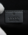 Pre-Loved GG Supreme Web Pouch Clutch Monogram Coated Canvas with Silver Hardware, Black