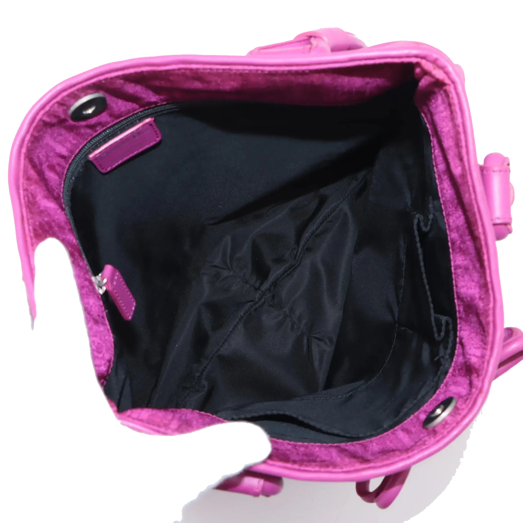 Pre-Loved Diorissimo Tote Oblique Coated Canvas with Silver Hardware, Magenta
