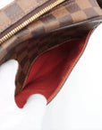Pre-Loved Olav PM Crossbody Bag Damier Canvas Coated with Gold Hardware PM, Brown