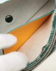 Pre-Loved Plumet Crossbody Bag Goyardine Chevron Coated Canvas with Silver Hardware, Green