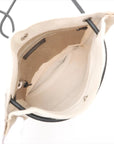 Pre-Loved Université Flat Crossbody Pouch Crossbody Bag Plain Canvas with Silver Hardware, Beige