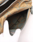 Pre-Loved GG Ripstop Belt Bag Monogram Nylon with Silver Hardware, Beige