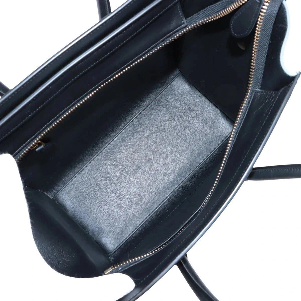 Pre-Loved Luggage Micro Tote Leather Micro with Gold Hardware, Light Blue, Teal Blue, and Black