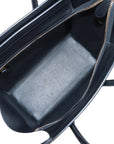 Pre-Loved Luggage Micro Tote Leather Micro with Gold Hardware, Light Blue, Teal Blue, and Black