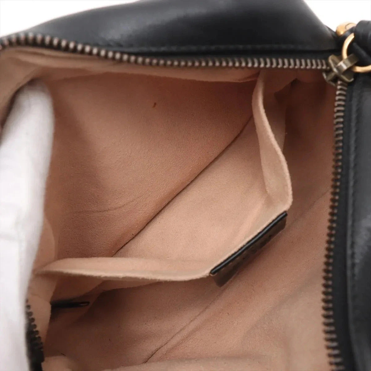 Pre-Loved GG Marmont Matelassé Camera Bag Crossbody Bag Quilted Leather Mini with Aged Gold Hardware, Black