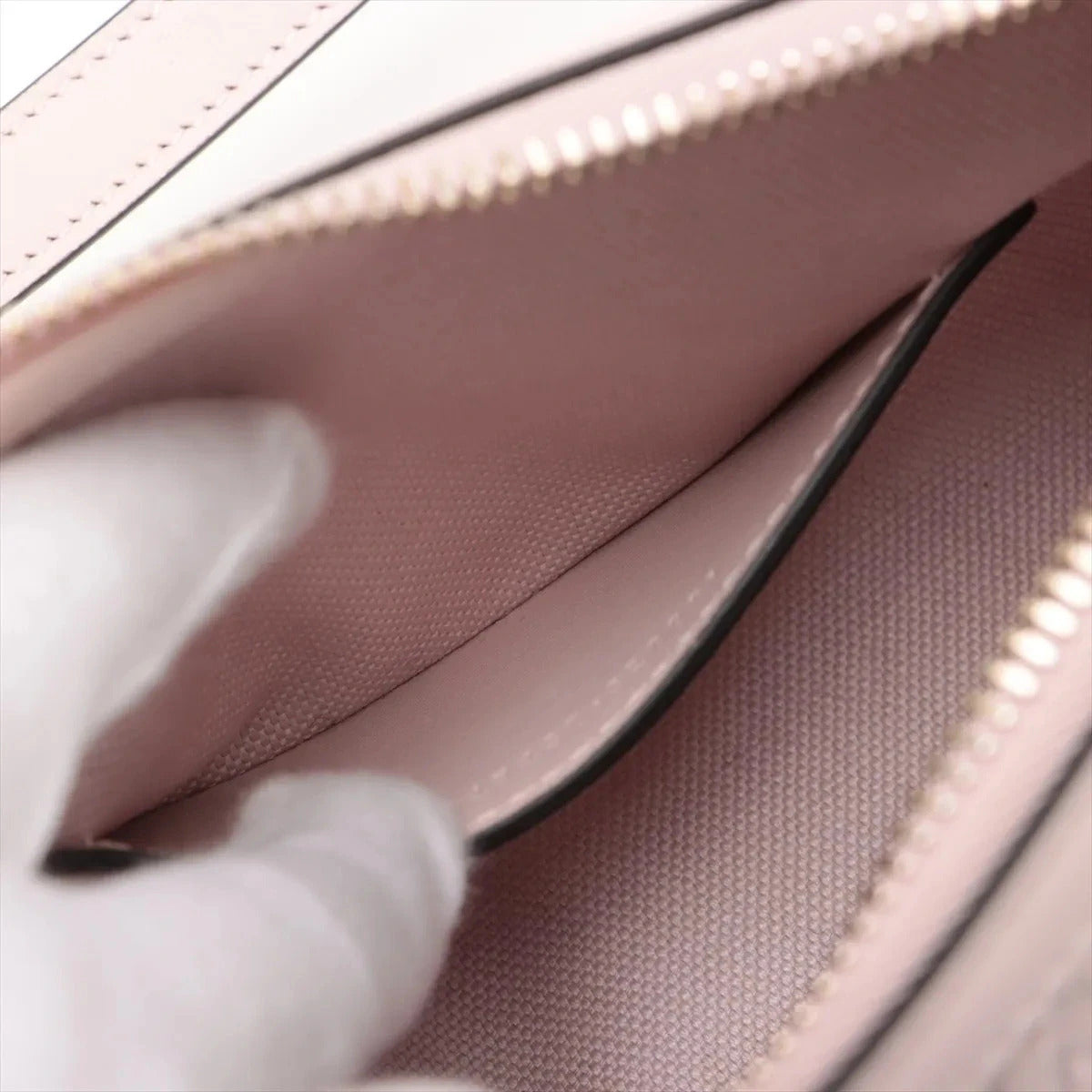 Pre-Loved Guccissima Crossbody Bag Monogram Leather Small with Gold Hardware, Light Pink