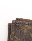 Pre-Loved Poche Documents Clutch Monogram Coated Canvas with Gold Hardware, Brown