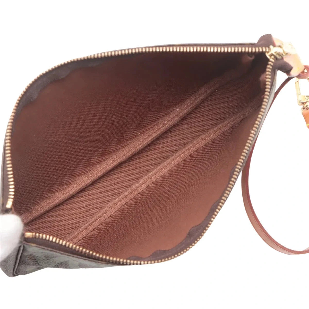 Pre-Loved Pochette Accessoires Graffiti Pochette Monogram Graffiti Coated Canvas with Gold Hardware, Brown with Khaki Green Graffiti