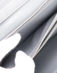 Pre-Loved Classic Box Shoulder Bag Leather Medium with Silver Hardware, Gray