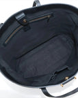 Pre-Loved Stirrup Tote Floral Suede Large with Gold Hardware, Black
