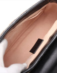 Pre-Loved GG Marmont Handbag Monogram Canvas Mini with Gold Hardware, Beige/Brown
