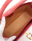 Pre-Loved Handbag Leather with Gold Hardware, Red