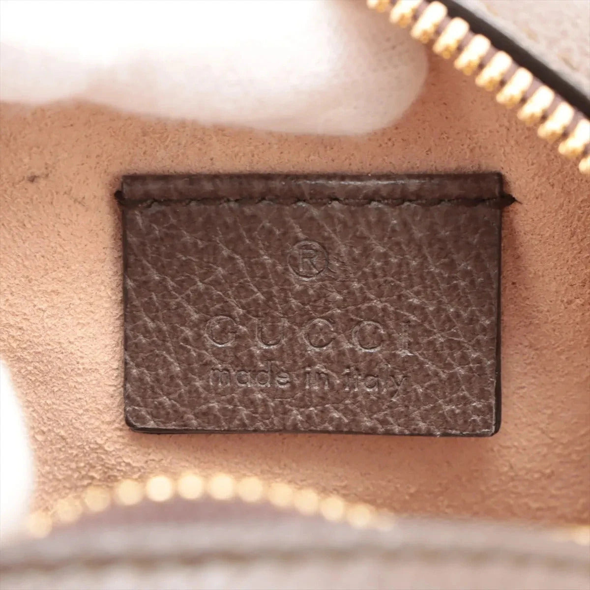 Pre-Loved Ophidia Round Mini Crossbody Bag Monogram Coated Canvas Mini with Gold Hardware, Beige Ebony