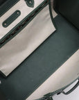 Pre-Loved Saïgon Souple Tote Goyardine Coated Canvas MM with Silver Hardware, Green