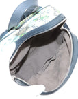 Pre-Loved GG Supreme Blooms Backpack Monogram Coated Canvas Small with Silver Hardware, Beige Blue Floral