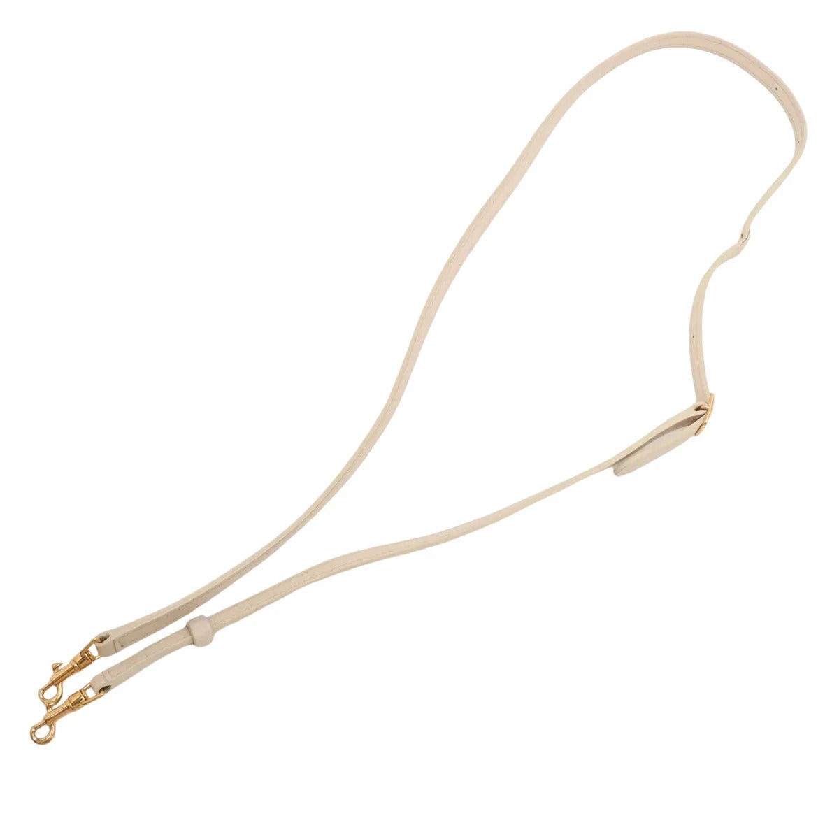 Pre-Loved Belt Bag Handbag Leather Micro with Gold Hardware, Cream
