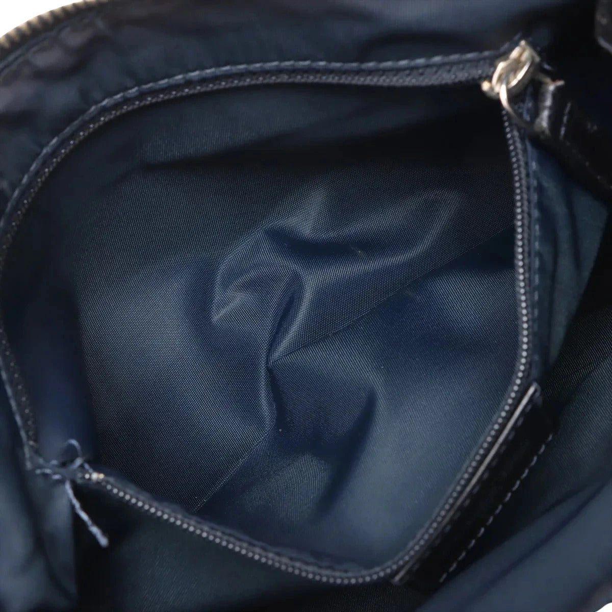 Pre-Loved Saddle Shoulder Bag Trotter Denim with Silver Hardware, Blue