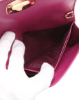 Pre-Loved Matelassé Wallet on Chain Crossbody Bag Quilted Leather Small with Gold Hardware, Pink