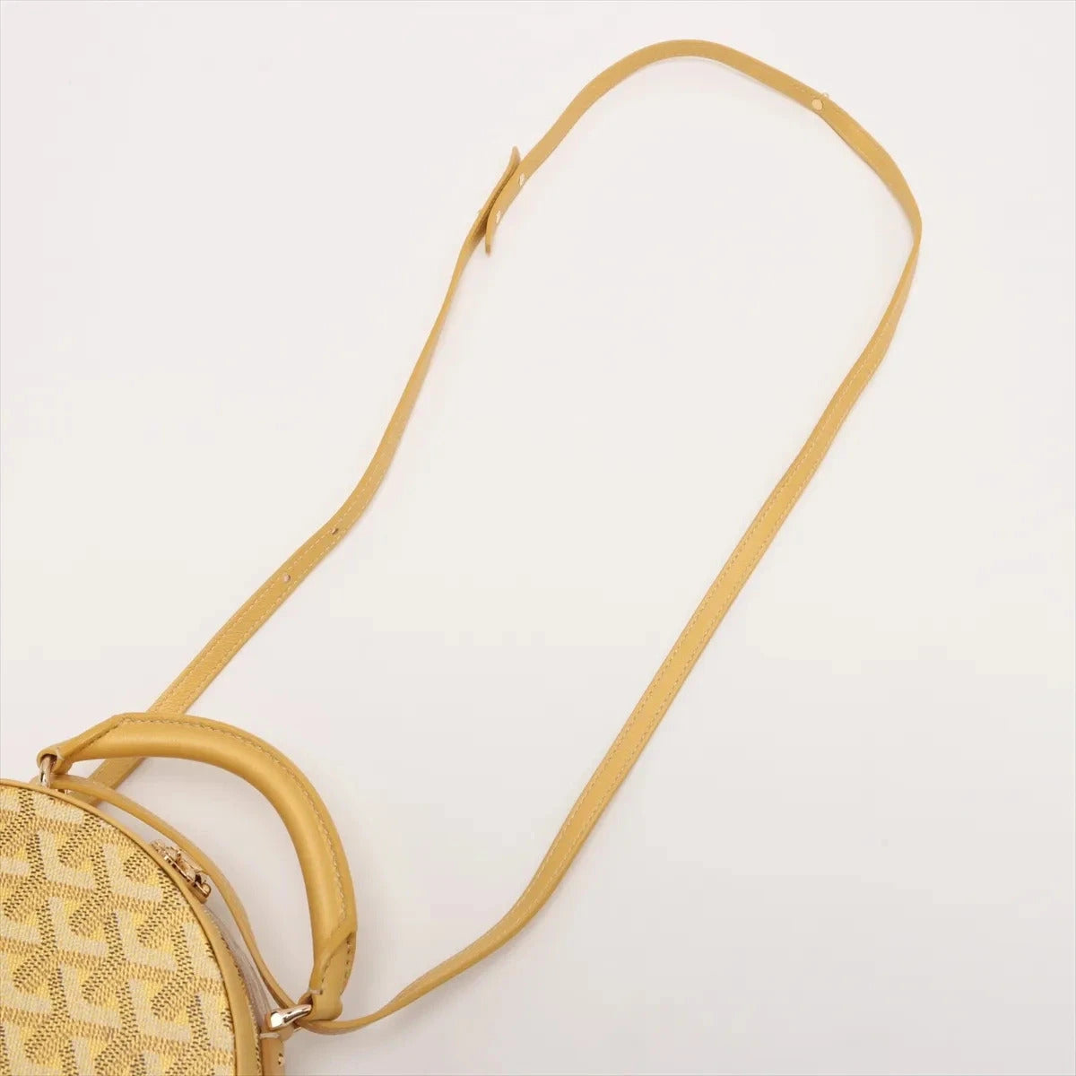 Pre-Loved Petite Boite Chapeau Handbag Goyardine Coated Canvas Mini with Gold Hardware, Yellow