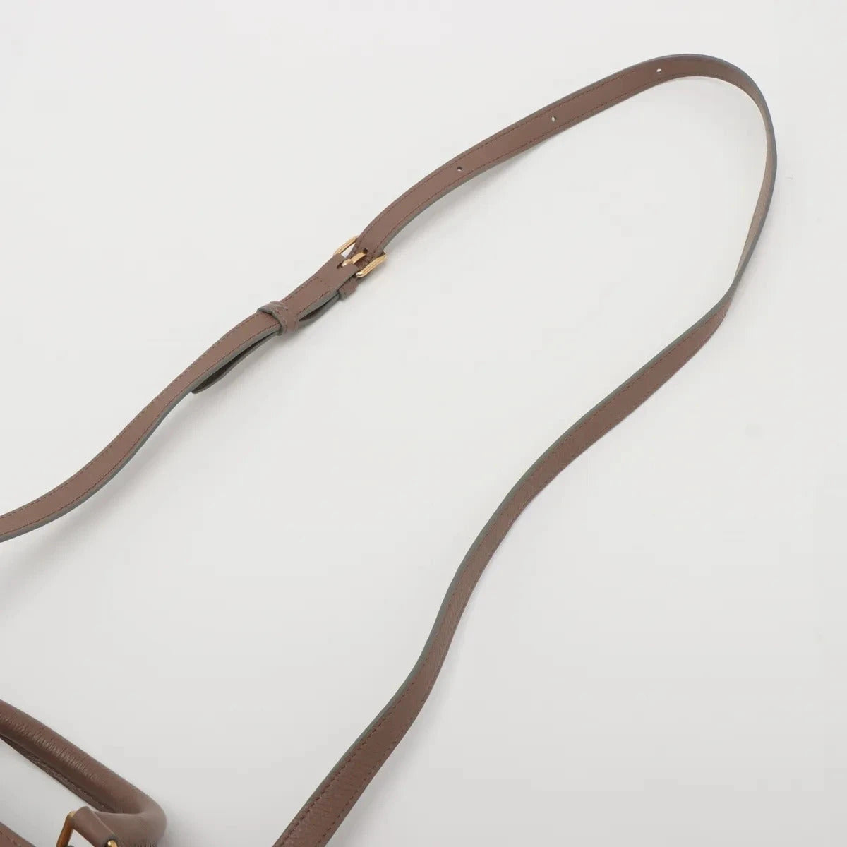 Pre-Loved Cabas Handbag Leather Small with Gold Hardware, Taupe