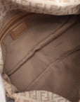 Pre-Loved Mamma Baguette Shoulder Bag Zucchino Coated Canvas with Gold Hardware, Beige