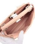 Pre-Loved Peekaboo Handbag Leather Mini with Silver Hardware, Pink