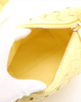 Pre-Loved Wallace Shoulder Bag Intrecciato Leather Small with Gold Hardware, Yellow
